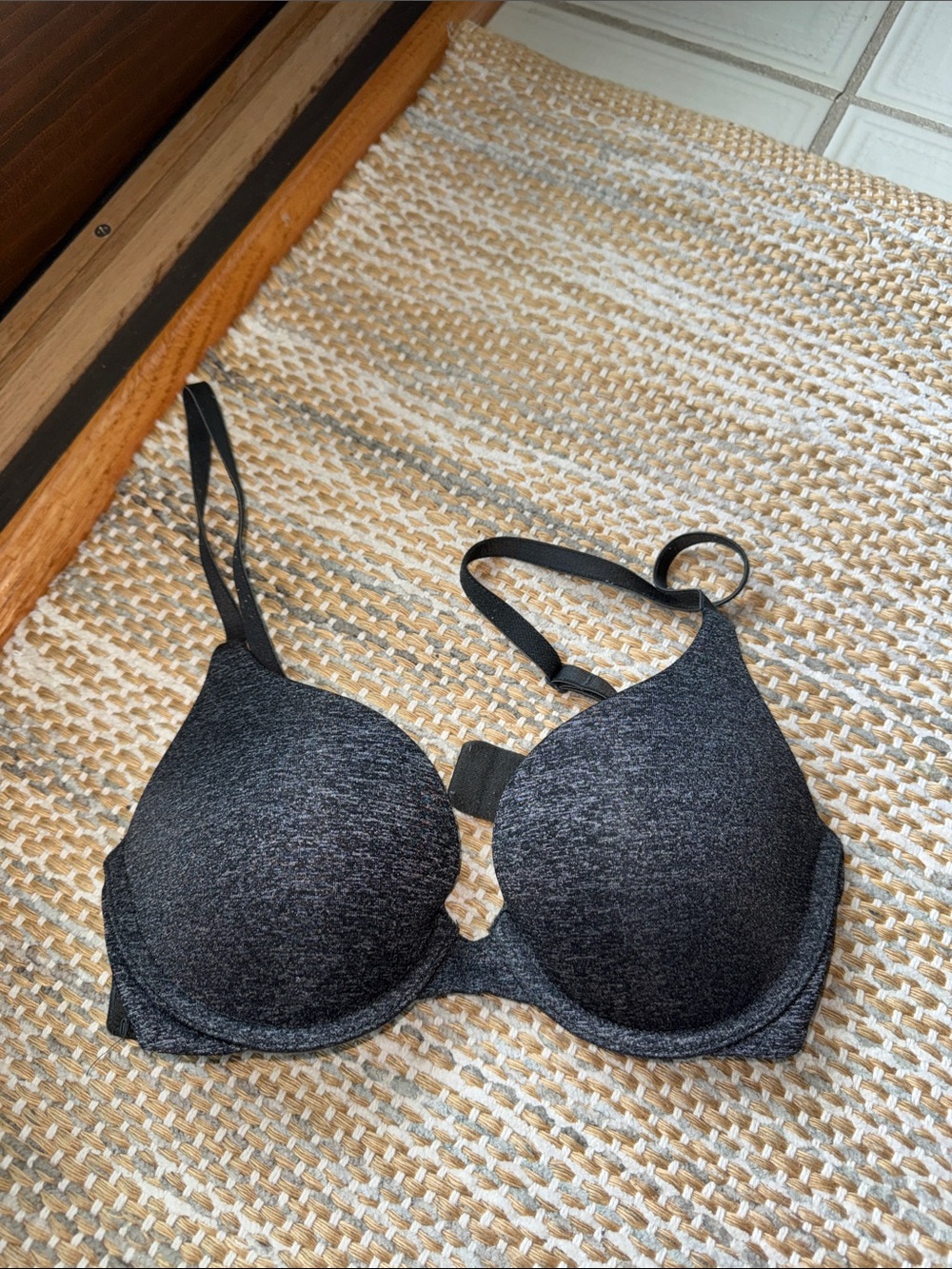 Victoria's Secret Charcoal Heather Padded T-Shirt Bra